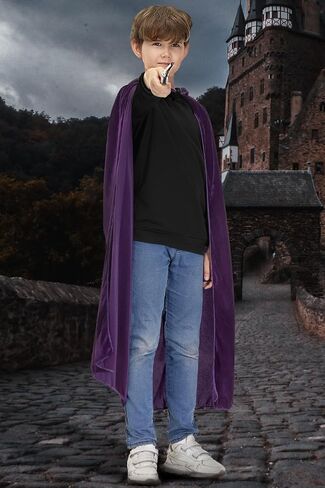 BesserBay Kids Hooded Cloak Halloween Cosutme Cape Cosplay Party Velvet Cloak 4-13 Years in Saudi Arabia
