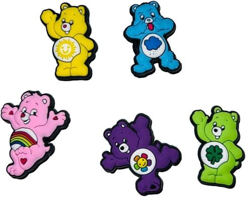 Shoe Charms for Crocs Care Bears Grumpy Rainbow Sunshine Lucky Bedtime Wish Tenderheart in Saudi Arabia