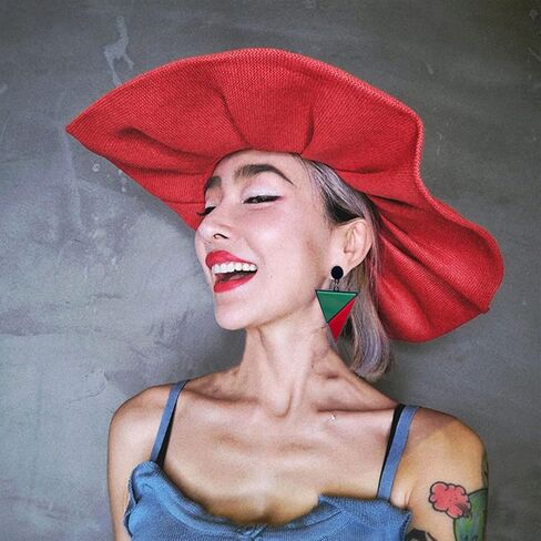 TIANBANGSHI Fashion White Black Triangle Stud Earrings Acrylic Geometric Round Drop Dangle Earrings for Women Girls Summer Holiday Party Jewelry in Kuwait