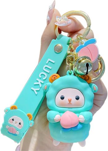 BEXOA لطيف سلسلة المفاتيح Kawaii أنيمي سلاسل المفاتيح الملحقات، الكرتون خروف حقيبة يد سحر سيارة مفتاح سلسلة للفتيات النساء in Kuwait