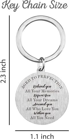 سلسلة مفاتيح هدايا عيد الميلاد الخامس والخمسين للنساء والرجال بعمر 55 عامًا، افكار هدايا عيد ميلاد سعيد 55 فكرة هدية عيد ميلاد سعيد 55، سلسلة مفاتيح محفورة على الوجهين، فضي، S in Kuwait