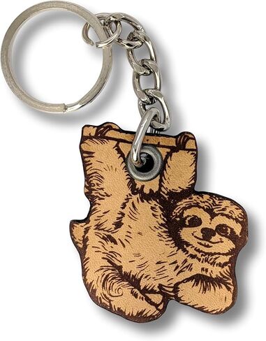 فورليثيرمور - سلسلة مفاتيح من الجلد الطبيعي بتصميم حيوان الكسلان السعيد in Kuwait