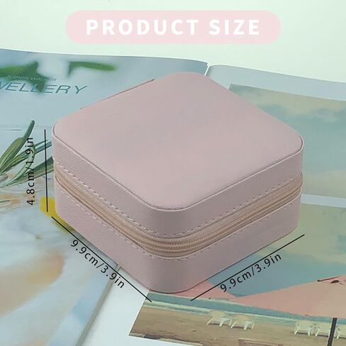 Ycfish Travel Jewelry Case,Ring Organizer Box,Women Small Gifts, Girls Personalized Boxes,Jewlery Holder Organizers,Portable Mini Storage,Womens Traveling Accessories Pink in Kuwait