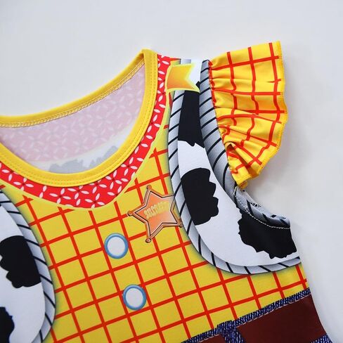 Woody Dress Flutter Sleeve Cowgirl Dress Outfit for Girls Party Holiday Birthday in Kuwait