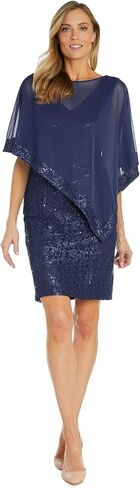 R&M Richards Womens Lace Cape Two Piece Dress in Saudi Arabia