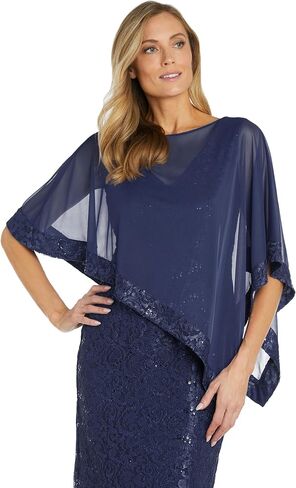 R&M Richards Womens Lace Cape Two Piece Dress in Saudi Arabia