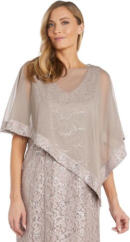 R&M Richards Womens Lace Cape Two Piece Dress in Saudi Arabia