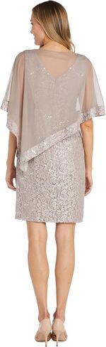 R&M Richards Womens Lace Cape Two Piece Dress in Saudi Arabia