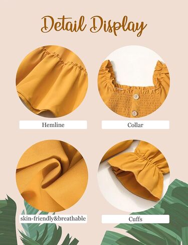 ملابس الفتيات من KANGKANG بلون سادة ورقبة مربعة نصف كم فستان قصير للربيع والصيف ملابس أطفال للفتيات in Kuwait