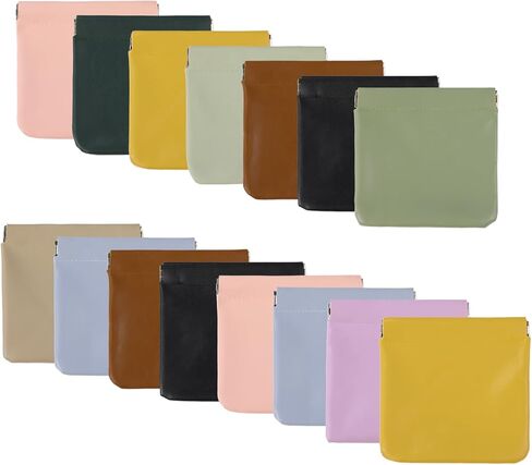 ايكيتي 15 قطعة من حقائب مستحضرات التجميل للجيب بدون سحاب، حقائب مكياج صغيرة من جلد الخراف ذاتية الغلق، حقائب مستحضرات تجميل صغيرة مقاومة للماء، حقائب مكياج محمولة من جلد البولي يوريثين لسماعات الرأس in Kuwait