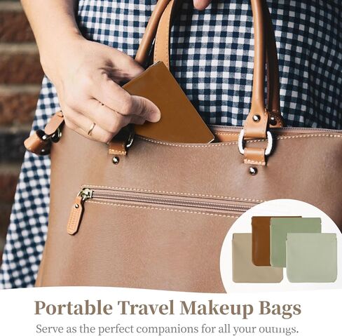 ايكيتي 15 قطعة من حقائب مستحضرات التجميل للجيب بدون سحاب، حقائب مكياج صغيرة من جلد الخراف ذاتية الغلق، حقائب مستحضرات تجميل صغيرة مقاومة للماء، حقائب مكياج محمولة من جلد البولي يوريثين لسماعات الرأس in Kuwait