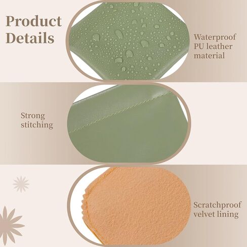 ايكيتي 15 قطعة من حقائب مستحضرات التجميل للجيب بدون سحاب، حقائب مكياج صغيرة من جلد الخراف ذاتية الغلق، حقائب مستحضرات تجميل صغيرة مقاومة للماء، حقائب مكياج محمولة من جلد البولي يوريثين لسماعات الرأس in Kuwait