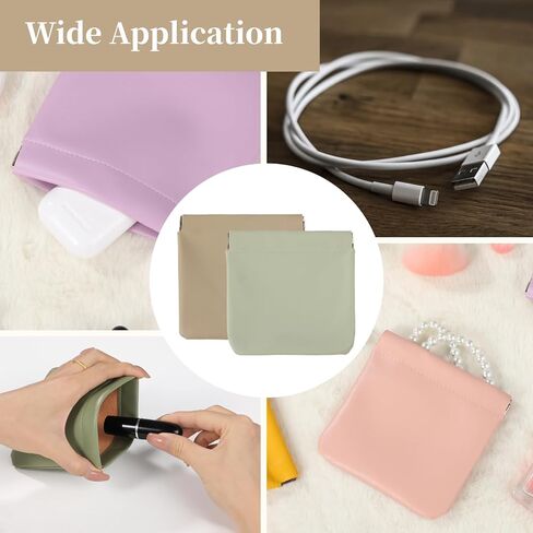 ايكيتي 15 قطعة من حقائب مستحضرات التجميل للجيب بدون سحاب، حقائب مكياج صغيرة من جلد الخراف ذاتية الغلق، حقائب مستحضرات تجميل صغيرة مقاومة للماء، حقائب مكياج محمولة من جلد البولي يوريثين لسماعات الرأس in Kuwait