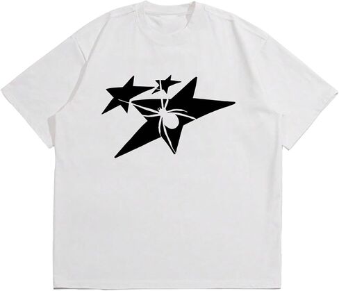 COZYEASE Men's Letter Graphic Tees Short Sleeve Vintage Streetwear T Shirts Casual Summer Tops in Saudi Arabia