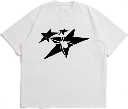 COZYEASE Men's Letter Graphic Tees Short Sleeve Vintage Streetwear T Shirts Casual Summer Tops in Saudi Arabia