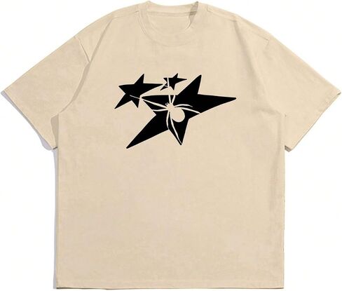 COZYEASE Men's Letter Graphic Tees Short Sleeve Vintage Streetwear T Shirts Casual Summer Tops in Saudi Arabia