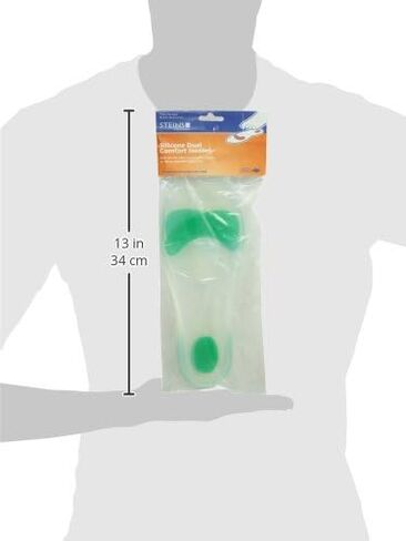 نعال داخلية من جل الأحذية المريحة مزدوجة الكثافة من السيليكون لدعم إضافي للقوس والقدمين، وتخفيف مفصل الكاحل والركبة والورك، للرجال (مقاس 9.5 إلى 10.5) أو النساء (مقاس 10.5 إلى 11.5)، أخضر in Kuwait