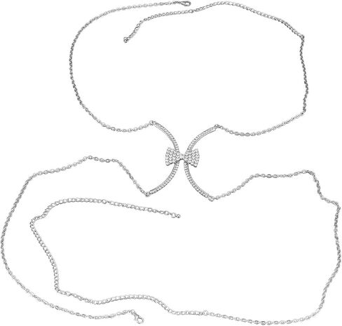 Lureme الذهب الجسم سلسلة Bowknot حجر الراين بيكيني الجسم البرازيلي مجوهرات للنساء الجسم التبعي (bc000051) in Kuwait