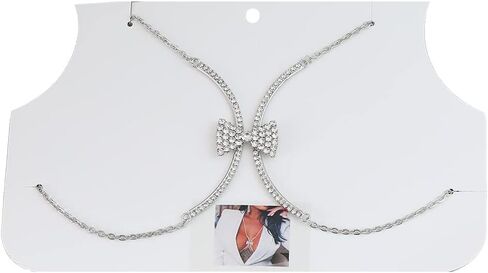 Lureme الذهب الجسم سلسلة Bowknot حجر الراين بيكيني الجسم البرازيلي مجوهرات للنساء الجسم التبعي (bc000051) in Kuwait