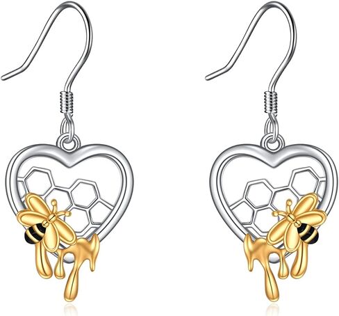 Animal Earrings 925 Sterling Silver Cat/Owl/Fox/Panda/Elephant/Bunny/Butterfly/Dragonfly/Bee/Hummingbird/Bat/Moth Earrings Cute Animal Jewerly Gift for Women in Saudi Arabia