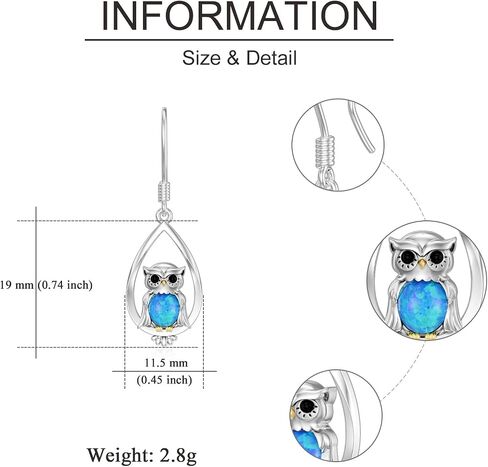 Animal Earrings 925 Sterling Silver Cat/Owl/Fox/Panda/Elephant/Bunny/Butterfly/Dragonfly/Bee/Hummingbird/Bat/Moth Earrings Cute Animal Jewerly Gift for Women in Saudi Arabia