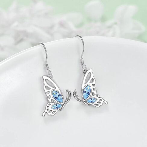 Animal Earrings 925 Sterling Silver Cat/Owl/Fox/Panda/Elephant/Bunny/Butterfly/Dragonfly/Bee/Hummingbird/Bat/Moth Earrings Cute Animal Jewerly Gift for Women in Saudi Arabia