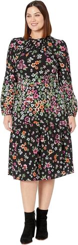 Maggy London Women's Long Sleeve Ruffle Mock Neck Dress in Saudi Arabia