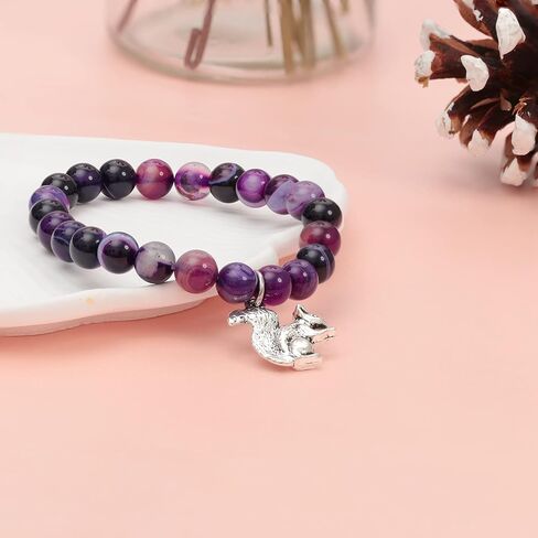 السنجاب عاشق هدية السنجاب روح الحيوان هدية السنجاب سوار السنجاب سحر المجوهرات إلهام هدية لصديق in Kuwait