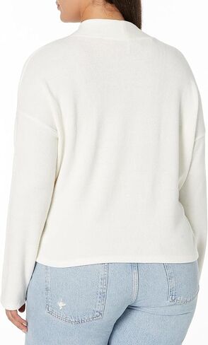 Three Dots womens Rib Wrap Sweater Top Sweater in Kuwait