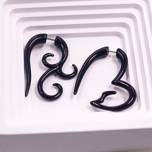 10 ازواج من مقاييس الأذن الحلزونية القبلية المصنوعة من الاكريليك من فيرامي، مقاييس اذن مزيفة من الاكريليك، سدادات اقراط نفق، مجوهرات ثقب الجسم للنساء والرجال، بلاستيك، بدون احجار كريمة in Kuwait