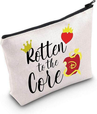 LEVLO Descendants Cosmetic Make Up Bag Descendants Fans Gift Rotten to the Core Makeup Zipper Pouch Bag For Friend Family (Core Black) in Saudi Arabia