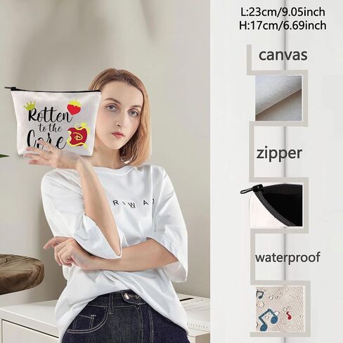 LEVLO Descendants Cosmetic Make Up Bag Descendants Fans Gift Rotten to the Core Makeup Zipper Pouch Bag For Friend Family (Core Black) in Saudi Arabia