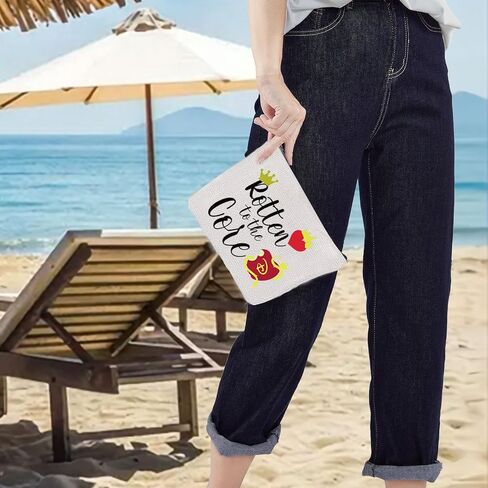 LEVLO Descendants Cosmetic Make Up Bag Descendants Fans Gift Rotten to the Core Makeup Zipper Pouch Bag For Friend Family (Core Black) in Saudi Arabia
