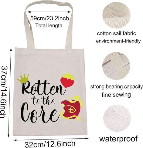 LEVLO Descendants Cosmetic Make Up Bag Descendants Fans Gift Rotten to the Core Makeup Zipper Pouch Bag For Friend Family (Core Black) in Saudi Arabia