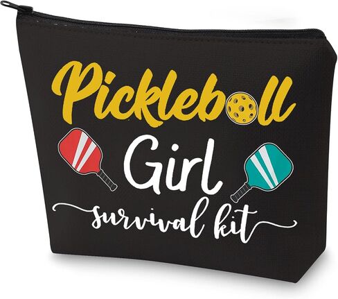 WZMPA Pickleball Girl Cosmetic Makeup Bag Pickleball Player Gift Pickleball Girl Survival Kit Makeup Zipper Pouch Bag Pickleball Training Gift (Pickleball Girl) in Saudi Arabia
