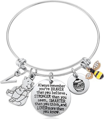 مستوحاة من الهدايا الكلاسيكية أنت شجاعة ذان أنت تؤمن ، نحلة ، هاني ، بو الدب سحر مجوهرات ملهمة للنساء الفتيات, الزنك, بدون أحجار كريمة in Kuwait