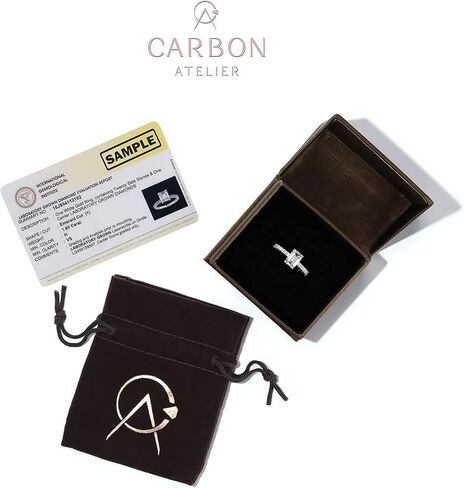 أقراط متدلية من الألماس المستدير من 1/2 إلى 1 قيراط للنساء I أقراط من الذهب عيار 14 قيراط (G-H، VS1-VS2، 0.50 قيراط) مجموعة إطار من الأقراط الماسية الرائعة من Carbon Atelier in Kuwait