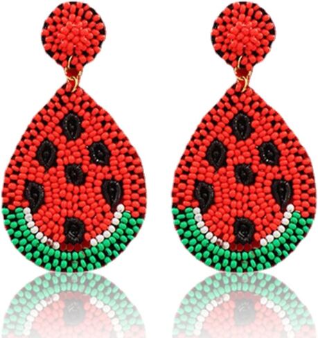 Hying Summer Earrings Popsicle Beaded Dangle Earrings Beach Pool Party Pendant Earrings Hawaii Holiday Fashion Jewelry Gift Earring for Women Girls Summer Decoration Beach Party Favors Drop in Saudi Arabia