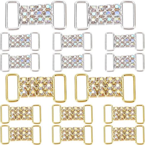 AHANDMAKER Rhinestone Shoelace Charms Buckles, Bling Shoelace Buckles Crystal Shoe Decorations Charms Sneakers Shoe Lace Tag Charms for Sneaker Casual Sports Shoe Bikini Accessory in Saudi Arabia