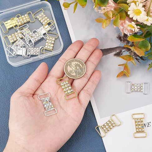 AHANDMAKER Rhinestone Shoelace Charms Buckles, Bling Shoelace Buckles Crystal Shoe Decorations Charms Sneakers Shoe Lace Tag Charms for Sneaker Casual Sports Shoe Bikini Accessory in Saudi Arabia