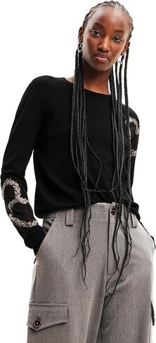 Desigual Women's Woman Flat Knit Thin Gauge Pullover in Saudi Arabia