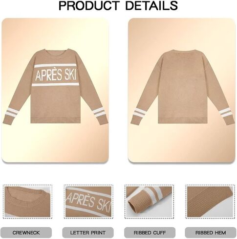 Vanars Womens Chunky Crew Neck Long Sleeve Sweaters Loose Ribbed Knit Soft Pullover Sweater in Saudi Arabia