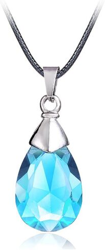 Yui's Heart Pendant Necklace for Asuna Yuuki cosplay - Black/Blue Crystal in Saudi Arabia