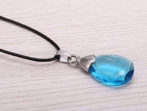 Yui's Heart Pendant Necklace for Asuna Yuuki cosplay - Black/Blue Crystal in Saudi Arabia