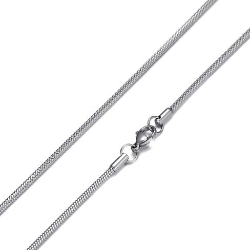 MOO&LEE Men's Tungsten Carbide Pendant Necklace Geometric Tungsten Pendant with 22 Inches Stainless Steel Snake Chain in Saudi Arabia