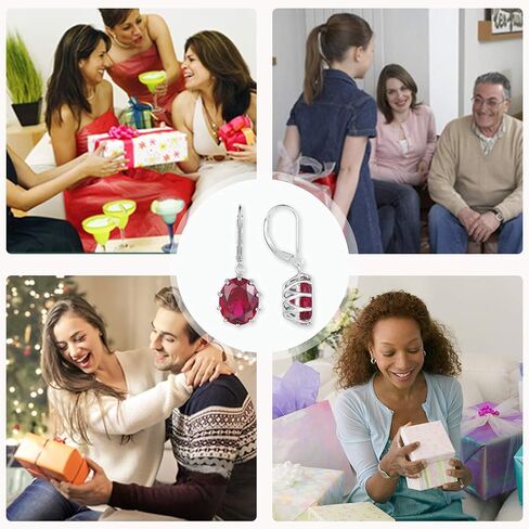 QITIAN المرأة انخفاض الأقراط - 925 الفضة الاسترليني الأقراط الملونة 10 * 12mm شكل بيضاوي الأحجار الكريمة الطبيعية أقراط مجوهرات هدايا للنساء in Kuwait