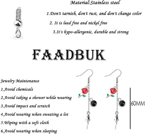 FAADBUK Little Mouse Earring Little Mouse Fandom Gift Dark Romance Merch Bookish Gift in Saudi Arabia