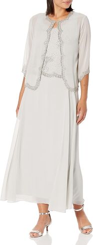 J Kara Women's Petite Beaded Jacket Dress in Saudi Arabia