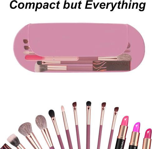 Serendishi Silicone Makeup Brush Holder,Travel Makeup Bag,Magnetic Cosmetic Bag,Travel Makeup Brush Case, Makeup Organizer Travel Essentials for Valentine's Gifts in Saudi Arabia