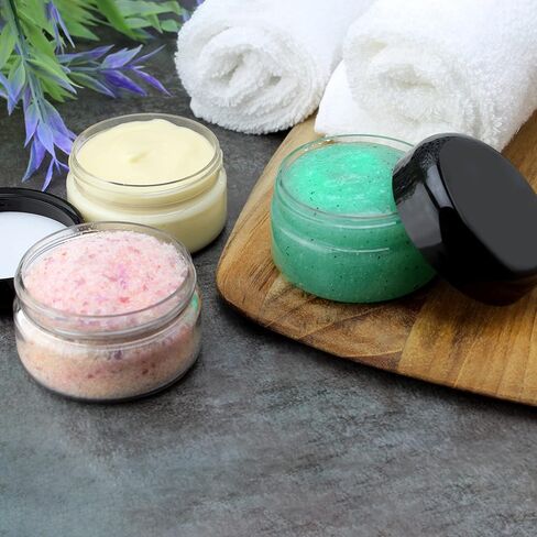 برطمانات بلاستيكية شفافة 15 جرامًا؛ حاويات بلاستيكية شفافة مع أغطية مقببة مثالية لمستحضرات التجميل والطعام. in Kuwait